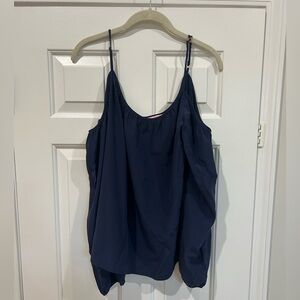 Lilly Pulitzer Navy Cold Shoulder Top--Size M